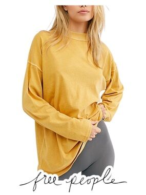 Free People | “We The Free” Be Free Tunic Long Sleeve Tea Tree (Yellow) - Size S